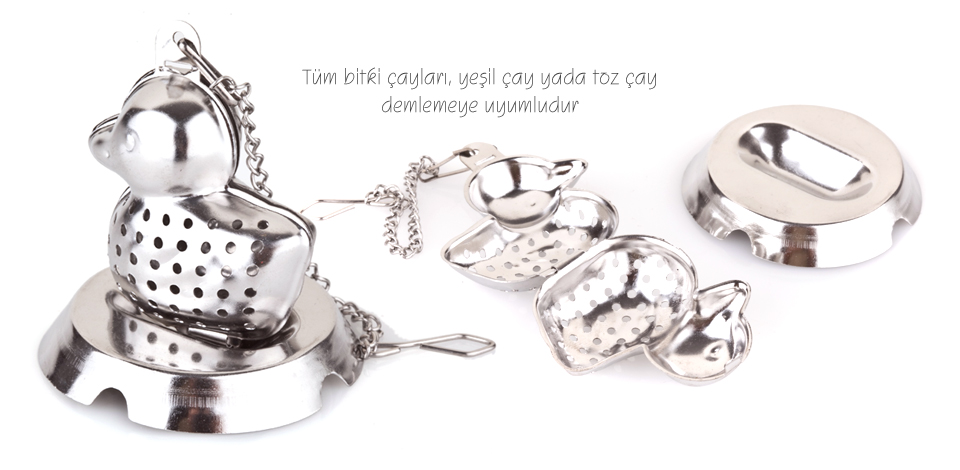 Çelik Ördek Bardakta Çay Demleyici